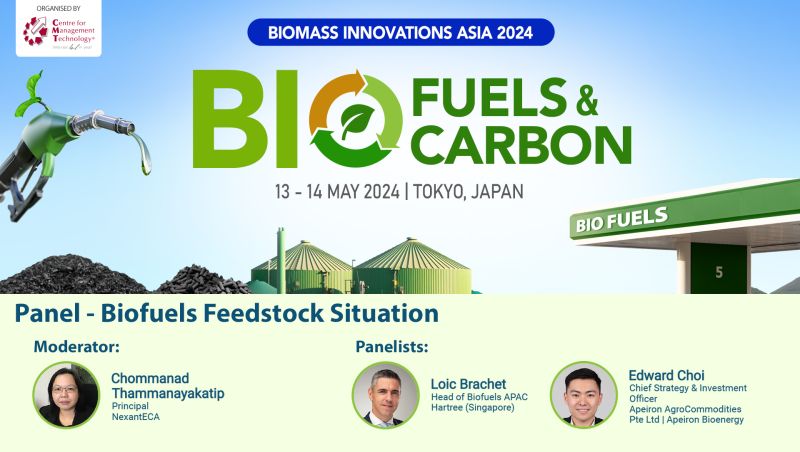 Biomass Innovations Asia 2024 conference and exhibition, in Tokyo, on 13 - 15 May 2024.