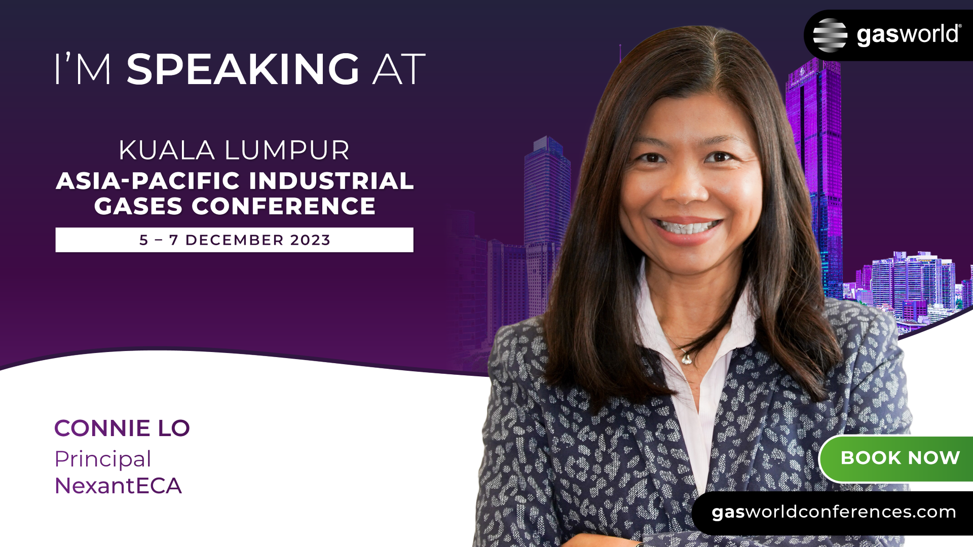 Connie Lo with be taking part in panel discussions at next weeks Asia-Pacific Industrial Gases Conference 2023