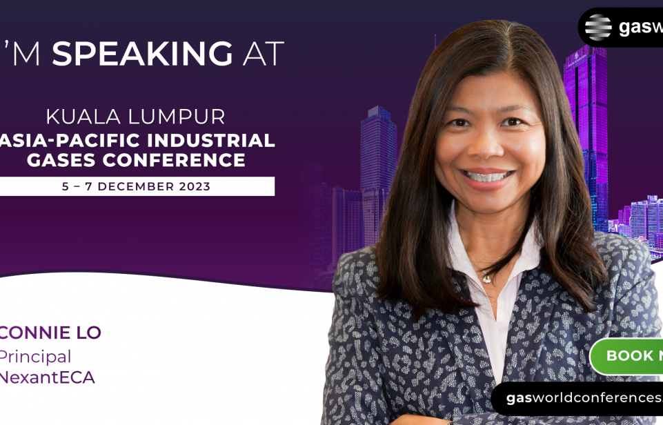 Connie Lo with be taking part in panel discussions at next weeks Asia-Pacific Industrial Gases Conference 2023