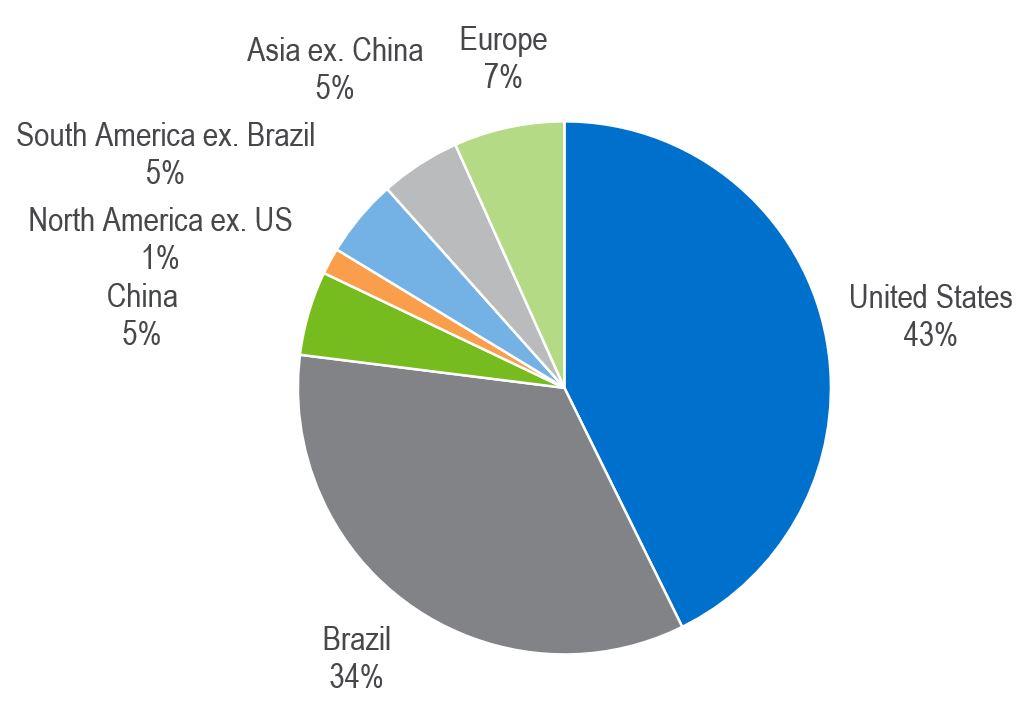 Global Ethanol Capacity by Regions